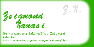 zsigmond nanasi business card